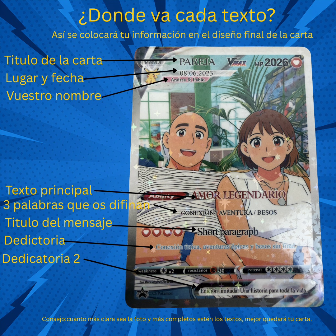 Carta Personalizada Estilo Anime con Foto