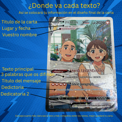 Carta Personalizada Estilo Anime con Foto